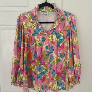 Crosby by Mollie Burch Worth Blouse in Floral Haze sz M